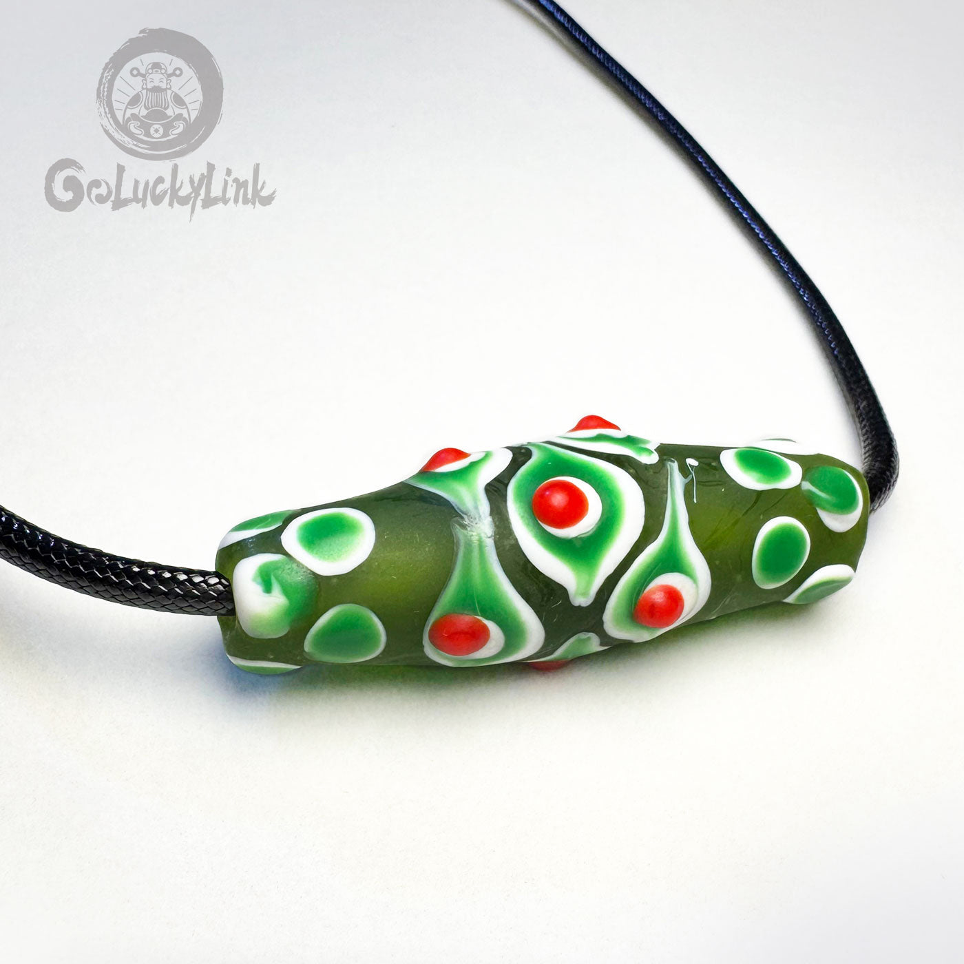 GoLuckLink Colored glaze Dzi Bead – Powerful Feng Shui Amulet for Protection and Wealth