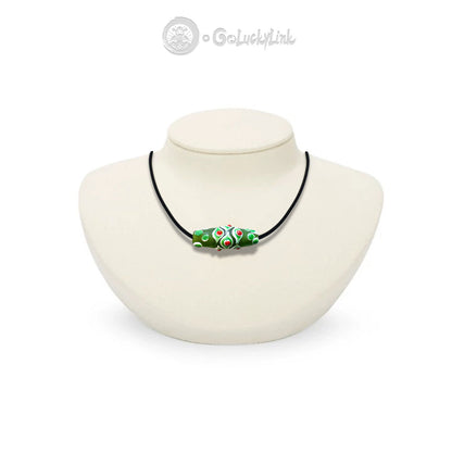 GoLuckLink Colored glaze Dzi Bead – Powerful Feng Shui Amulet for Protection and Wealth