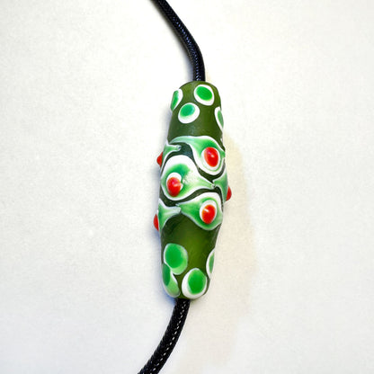 GoLuckLink Colored glaze Dzi Bead – Powerful Feng Shui Amulet for Protection and Wealth