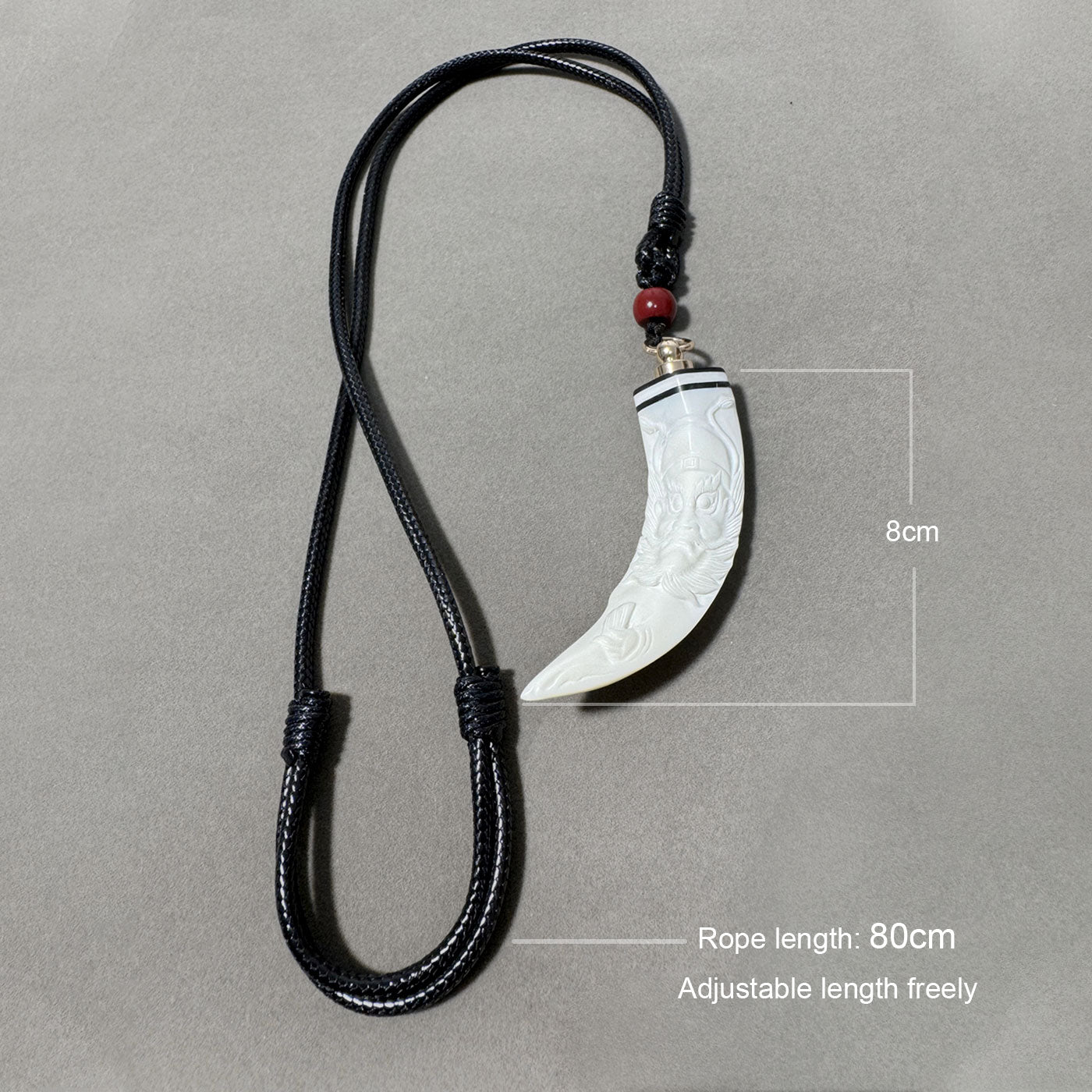 GoLuckLink Authentic Handcarved Wild Boar Tusk Pendant – Natural Protection Talisman Necklace